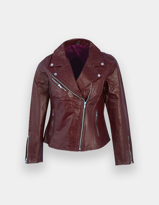 Women's Leather Jacket, New women's Green leather jacket made of 100% Original lambskin leather